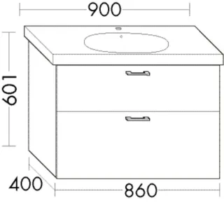 Burgbad Waschtischunterschrank Sys30 PG1 Aqua 601x860x400 Eisblau Matt, WVZJ086F5663 WVZJ086F5663