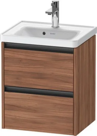 Duravit Ketho.2 Waschtischunterbau wandhängend Nussbaum Matt 484x375x549 mm - K25280079790000 K25280079790000