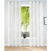 OTTO home Gardine Dimona (2 St), Ösen, transparent, Voile, 2-er Set, transparent, Voile, Polyester, Wellen