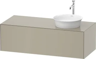 Duravit White Tulip Konsolenwaschtischunterbau wandhängend Taupe Seidenmatt 1300x550x408 mm - WT4977 WT4977R6060