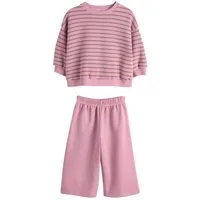 Next Top & Hose Langarmtop und Hose mit weitem Bein im Set (2-tlg)