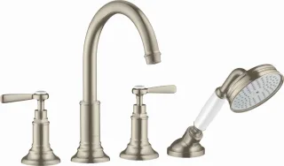 Hansgrohe 4-Loch Wannenarmatur Axor Montreux F-Set f.Wannenrand BN m.Hebelgriffen, 16550820 , 165508 16550820