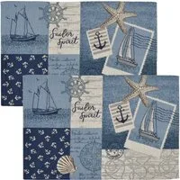sander table + home Platzset Tischset "Sailor Patch" 2er-Pack, Gobelin Motiv