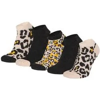 Yuhu Sneakersocken Damen Socken 5er Pack Leo Print Leopardenmuster (5-Paar) Einheitsgröße 36-41