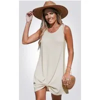 Cupshe Shirtkleid Minibluse mit verdrehtem Saum