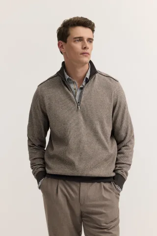 bugatti - Herren Sweatshirt braun - Gr. - M