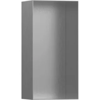 hansgrohe XtraStoris Wandnische 56070800 30x15x10cm, mit offenem Rahmen, Edelstahl Optic