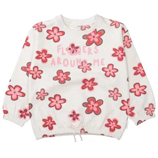 STACCATO - Md.-Sweatshirt beige mel aop - Gr. - 98