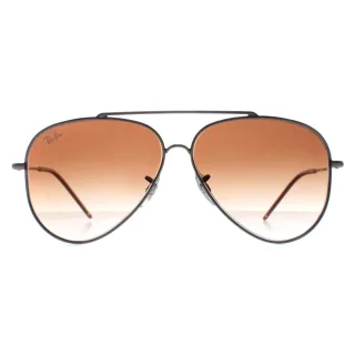 Ray-Ban Aviator Unisex Gunmetal Braun Gradient RB0101S Aviator Reverse