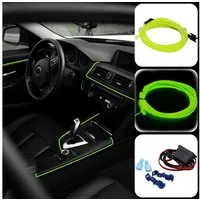 RECAMBO LED-Stripe-Profil Innenraumbeleuchtung Auto, Ambiente Beleuchtung, EL Wire, 6m, Ice Blau, für Armaturenbereich Türverkleidungen Fußraum Kofferraum