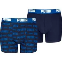 PUMA Boxershorts PUMA BOYS EVERYDAY LOGO PRINT BOXERS 2P (Packung, 2er Pack) mit breitem Logobund