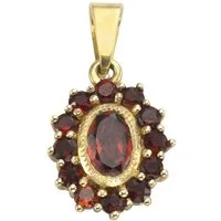 Vivance Kettenanhänger 333/- Gelbgold mit Granat