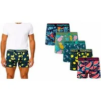 Rungassi Boxershorts GIANVAGLIA Herren Boxershorts 5er-Pack Baumwollmischung Retroshorts (Set bestehend aus 5 Boxershorts)
