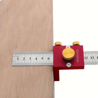 30cm Scribing Ruler with 90 Degrees Scale High Precision Measuring and Marking Gauge Woodworking Essential Tools Sturdy