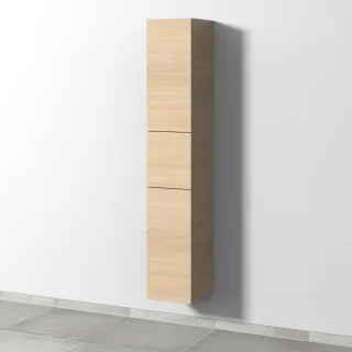 Sanipa 3way Hochschrank mit 2 Türen und 1 Auszug, Eiche-Nordic SM10048