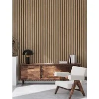 A.S. Création Vliestapete PrintWalls II Skandinavische Holzpaneele, strukturiert, matt, gemustert, neutral, (1 St), Holzoptik Vlies Wandtapeten Wohnzimmer Schlafzimmer Küche Optik