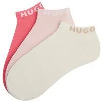 HUGO Socken 3P AS UNI CC W (Packung, 3-Paar, 3er) mit kontrastfarbenen Logoschriftzug