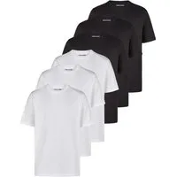 Jack & Jones T-Shirt Herren Basicshirt JACJEANS UNDERWEAR 6er Pack Regular Fit (Vorteilspack, 6-tlg) Kurzarm Tee Shirt mit Rundhalsausschnitt
