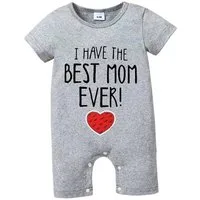 Gluckids Strampler Unisex-Baby-Krabbelbody, lässige Outfits Sommerkleidung mit Drucken (1-tlg) Mädchen und Junge Outfits zum Muttertag, Loungewear, Pyjamas