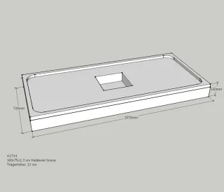 Neuesbad Wannenträger für Kaldewei Scona 750x1600x23 SD24089