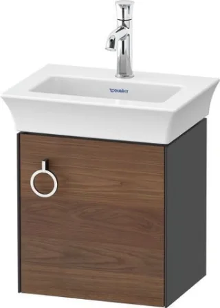 Duravit White Tulip Waschtischunterbau wandhängend Amerikanischer Nussbaum & Graphit Hochglanz & Mat WT4250R77H1
