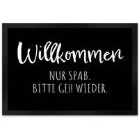 speecheese Fußmatte Hau ab Fußmatte XL in 40x60 cm Willkommen Nur Spaß. Bitte geh wieder.