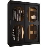 ABIKS MÖBEL Schwebetürenschrank BAHRAJN 2 Schlafzimmerschrank - mit Schiebetüren Kleiderstange Regalen