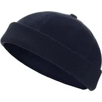 modAS Schirmmütze Unisex 1082 Segler Cap Seemannsmütze - Docker-Cap Mütze aus Baumwolle Klassischer Strickrollrand, Weite verstellbar durch Klettverschluss