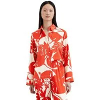 Marc O'Polo Satinbluse Weiche, seidige Oberfläche, mit Allover-Print