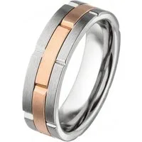 JOBO Fingerring, Edelstahl in Bicolor-Optik