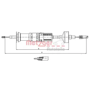 Metzger Kupplungsseil Seat Toledo VW Golf Jetta 10.3412