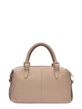 Luisa Vannini Beige Rindsledertasche