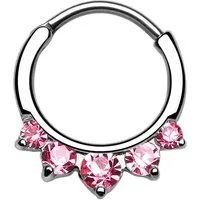 Taffstyle Nasenpiercing Piercing Ring Strass Stein Spitzen Septum Tragus, Piercing Ring Helix Ohr Nase Lippe Brust Intim Scharnier Clicker