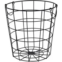 Spetebo Drahtkorb Metall Gitter Korb schwarz mit Henkeln - 29 cm (Stück, 1 St., Aufbewahrungskorb), Aufbewahrungskorb für Deko und Accessoires