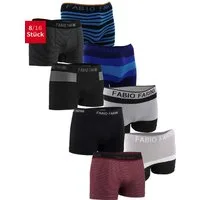 Fabio Farini Boxershorts Herren Retroshorts - Mehrpack aus weicher Microfaser (8-St) im sportlichen Look mit Logo-Bund, zufällig ausgewählte Farben