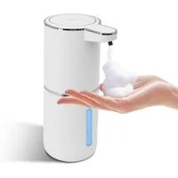 ARCASA Seifenspender Seifenspender Automatischer Schaumseifenspender 400ml USB-C Sensor, (Schaumseifenspender Set kontaktlos mit Klebepad und Akku für innen, Sensor Seifenspender Set inklusive Wandhalterung und USB-C Kabel 1tlg), Automatischer Seifen