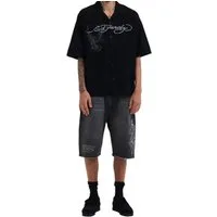 Ed Hardy Jeansshorts Short Jeans Ed Hardy Death or Glory black