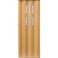 Vivaldi Falttür Schiebetür Farbe buche Fenster H. 202 cm Türbreite bis 84 cm pgl043 (1 Karton, 1-St., 1 Set), teils vormontiert