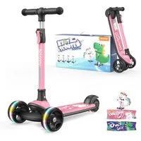 besrey Dreiradscooter Kinder Scooter Kinder Roller Kinderroller ab 2 jahre faltbar, Alle drei Räder mit LED, Kinderscooter mit ABEC-7 Kugellager