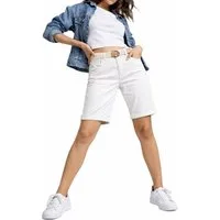 SUBLEVEL Shorts Damen Chino Bermuda kurze Hose leichte Sommerhose mit Gürtel Leichte Bermuda mit Stretchkomfort, Slim Fit und Flechtgürtel