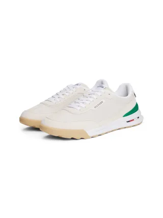 Tommy Hilfiger Sneaker "RETRO RUNNER SEASONAL", Freizeitschuh, Halbschuh, Schnürschuh, Kontrastbesatz an der Ferse