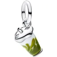 Pandora Charm-Einhänger Charm-Anhänger Iced Matcha Latte Murano-Glas Silber 794940C01