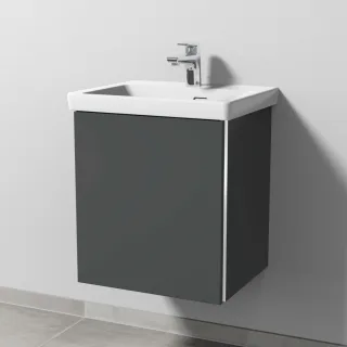 Sanipa 3way Waschtischunterbau zu Villeroy & Boch Subway 3.0 Waschtisch mit 1 Tür, Anthrazit-Matt BR84422
