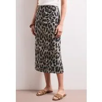 STREET ONE Midirock Style Pepica Sommerrrock aus Mesh mit Print