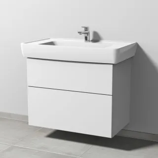 Sanipa 3way Waschtischunterbau zu Laufen Pro A Waschtisch mit 2 Auszügen, Weiß-Soft SM75843
