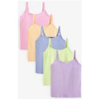 Next Unterhemd Gerippte Trägertops in Pastell im 5er-Pack (5-St)
