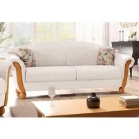 Home affaire 3-Sitzer Milano, bequemes Sofa mit geschwungenen Armlehnen, Landhaus-Stil