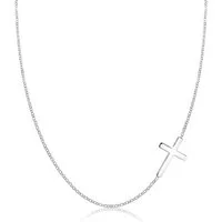 Elli Kette mit Anhänger mit Kreuz Schlicht 925 Sterling Silber, Kreuz