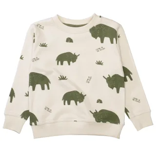 BASEFIELD - Kn.-Sweatshirt nature structure aop - Gr. - 134