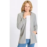 Sieh an! Fleecejacke Long-Fleecejacke Langarm